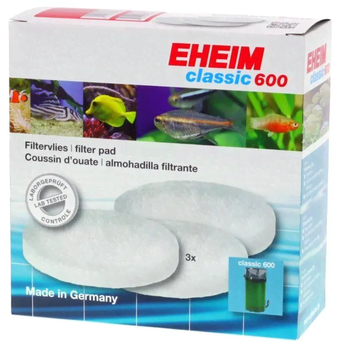 Eheim картридж Filter pad для EHEIM classic 600 (комплект: 3 шт.) белый